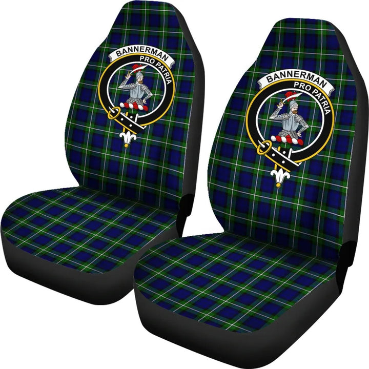 Scottish Bannerman Clan Crest Tartan Car Seat Covers 1