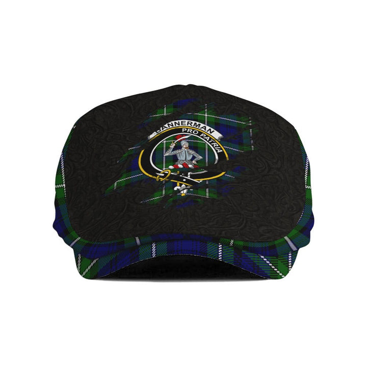 Scottish Bannerman Clan Crest Tartan Flat Cap - Scratch Style Tartan Plaid 1