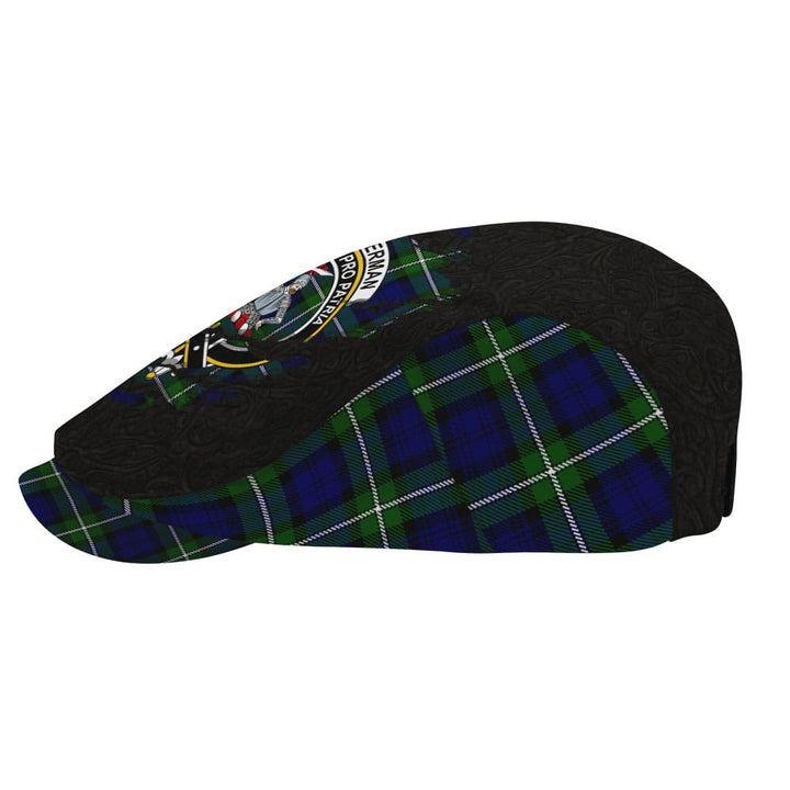 Scottish Bannerman Clan Crest Tartan Flat Cap - Scratch Style Tartan Plaid 3