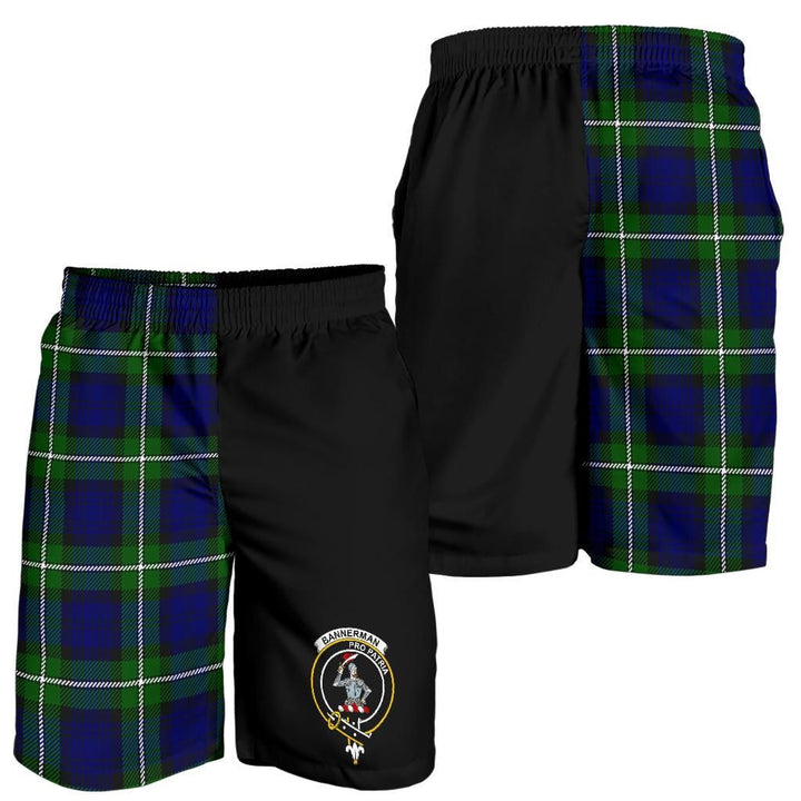 Scottish Bannerman Clan Crest Tartan Half of Me Men's Shorts