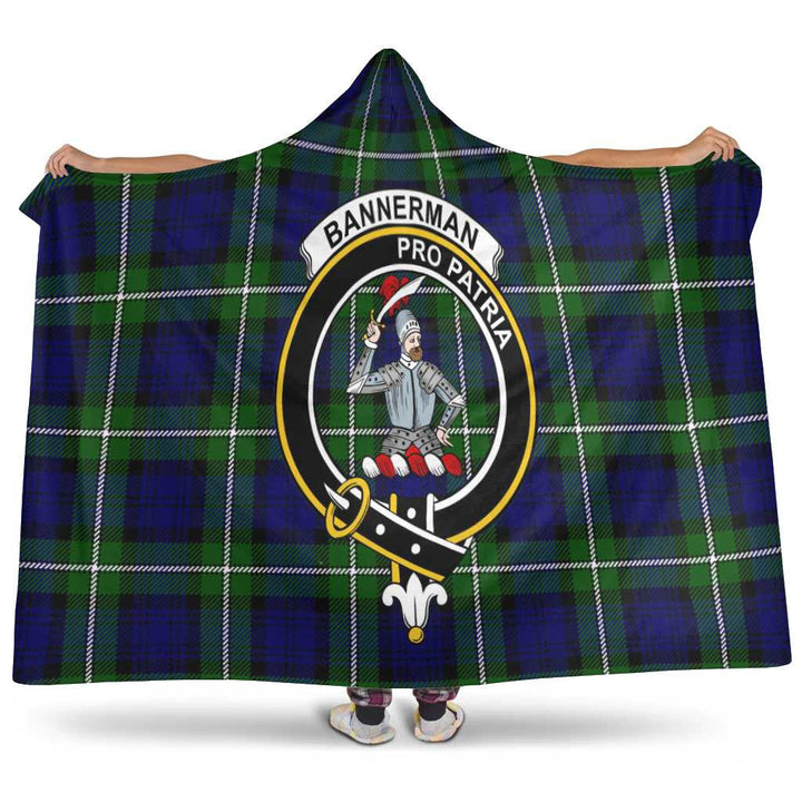 Scottish Bannerman Clan Crest Tartan Hooded Blanket Tartan Plaid 1
