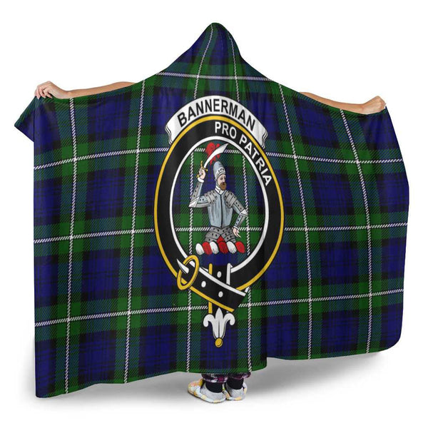 Scottish Bannerman Clan Crest Tartan Hooded Blanket Tartan Plaid 2