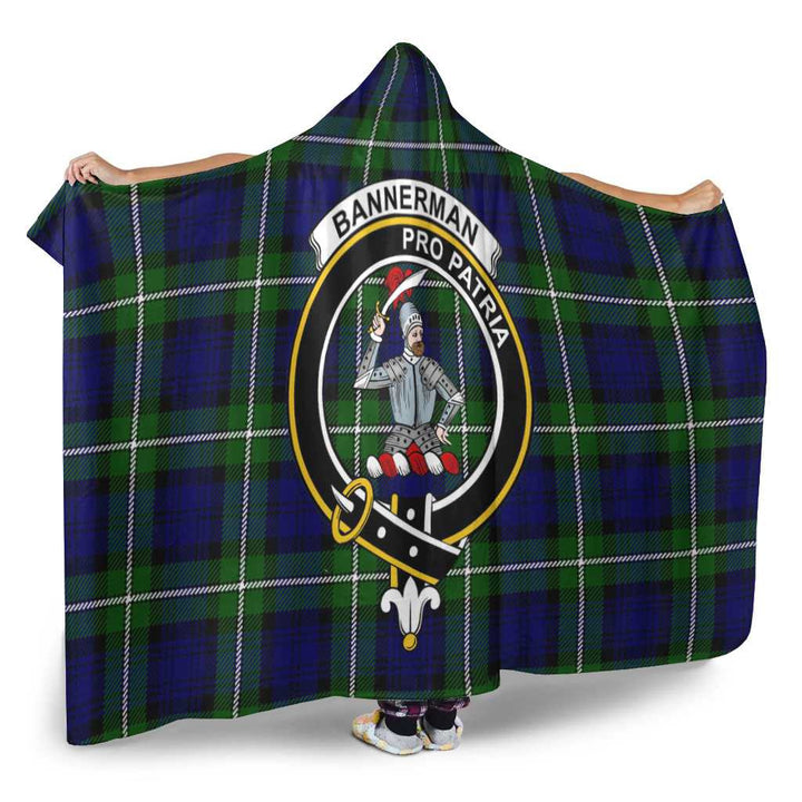 Scottish Bannerman Clan Crest Tartan Hooded Blanket Tartan Plaid 2