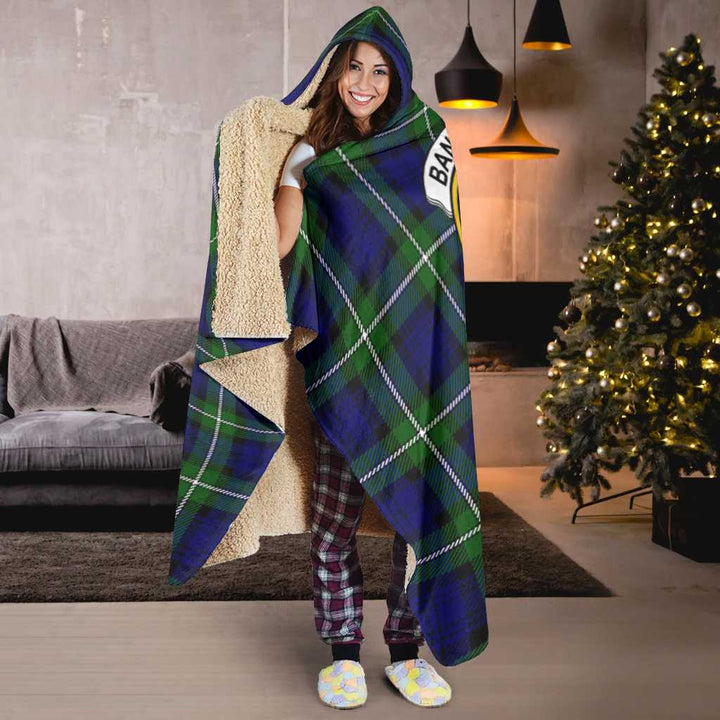Scottish Bannerman Clan Crest Tartan Hooded Blanket Tartan Plaid 6