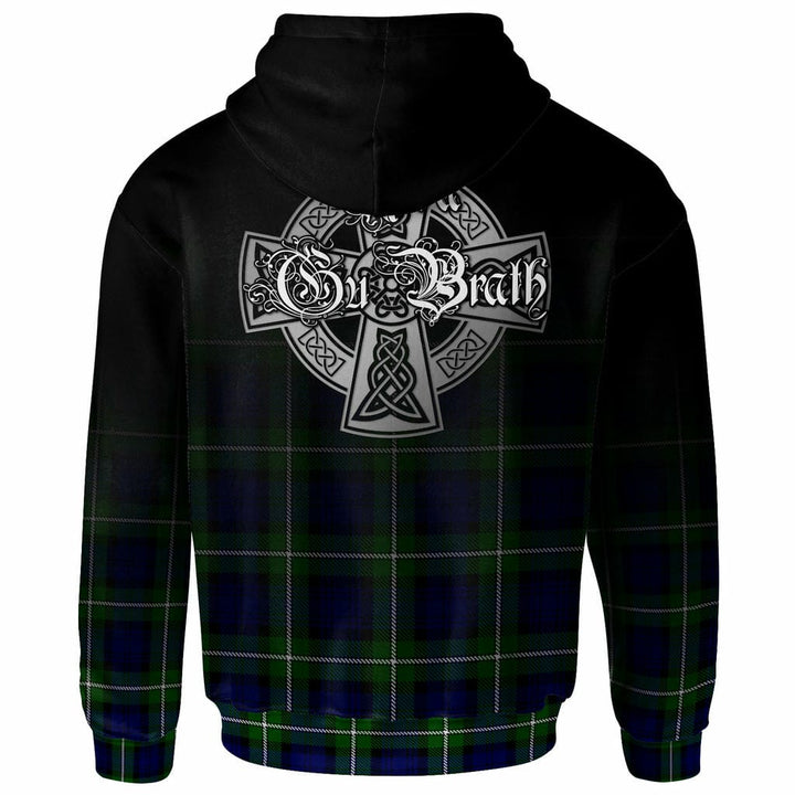 Scottish Bannerman Clan Crest Tartan Hoodie - Alba Gu Brath Family Crest Celtic Inspired Back Side Tartan Plaid