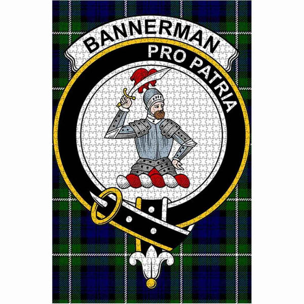Scottish Bannerman Clan Crest Tartan Jigsaw Puzzle 1