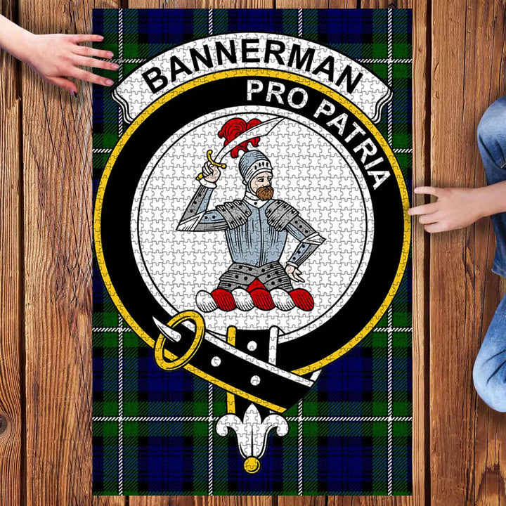 Scottish Bannerman Clan Crest Tartan Jigsaw Puzzle 3