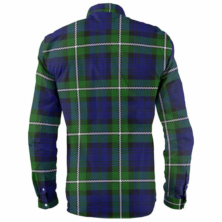 Scottish Bannerman Clan Crest Tartan Long Sleeve Shirt Back Side Tartan Plaid