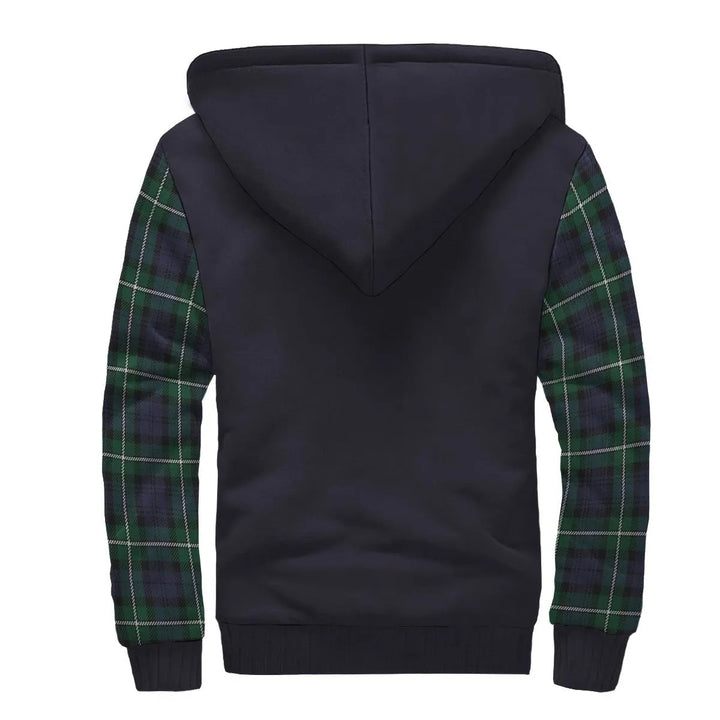 Scottish Bannerman Clan Crest Tartan Plaid Sleeve Sherpa Hoodie