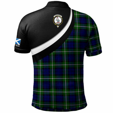 Scottish Bannerman Clan Crest Tartan Polo Shirt - Scotland Forever Style Back Side Tartan Plaid