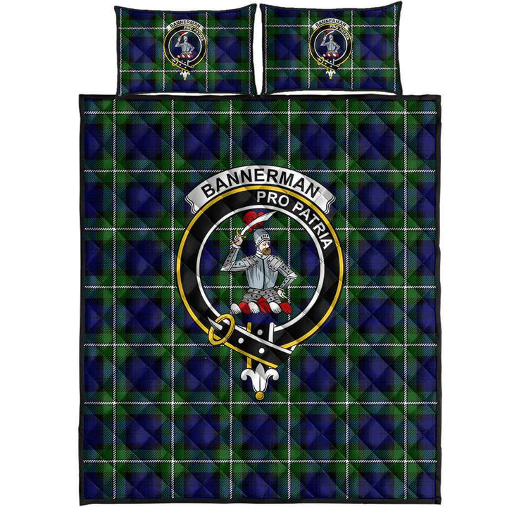Scottish Bannerman Clan Crest Tartan Quilt Bed Set Tartan Plaid 1