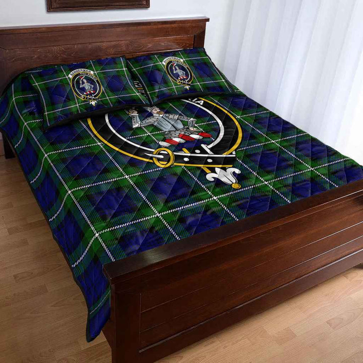 Scottish Bannerman Clan Crest Tartan Quilt Bed Set Tartan Plaid 4