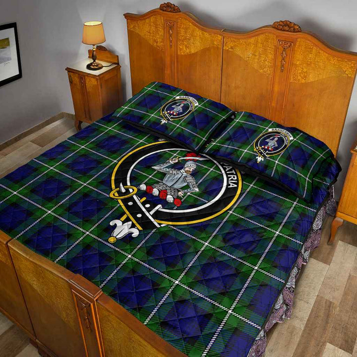 Scottish Bannerman Clan Crest Tartan Quilt Bed Set Tartan Plaid 5