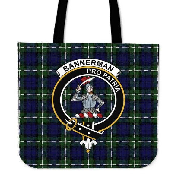 Scottish Bannerman Clan Crest Tartan Tote Bag Tartan Plaid