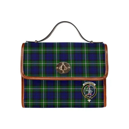Scottish Bannerman Clan Crest Tartan Waterproof Canvas Bag Tartan Plaid 1