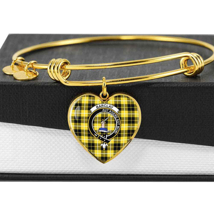 Scottish Barclay Clan Crest Tartan Bangle Heart Tartan Plaid 6