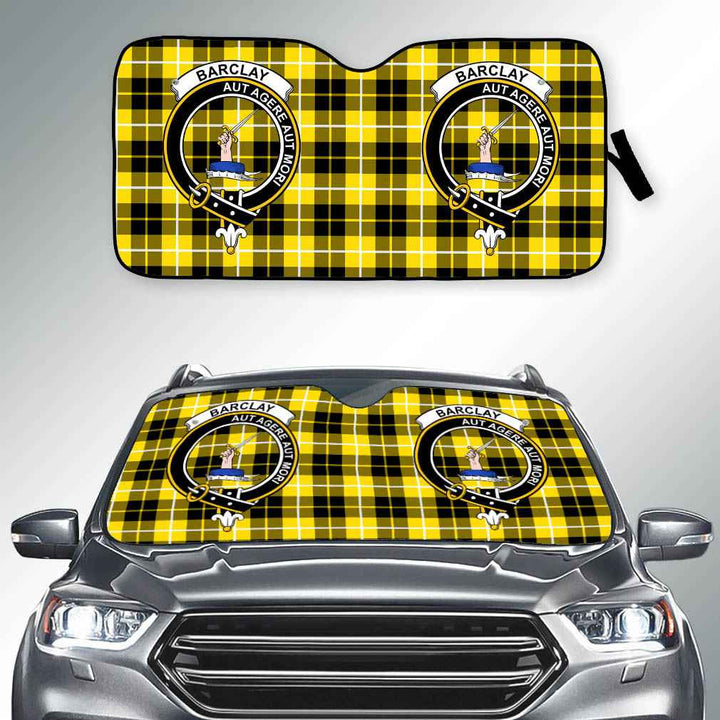 Scottish Barclay Clan Crest Tartan Car Windshield Sun Shade Tartan Plaid 2