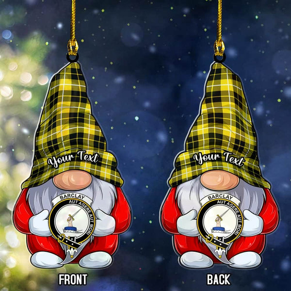 Scottish Barclay Clan Crest Tartan Christmas Gnome Ornament Custom Personalized Tartan Plaid 1