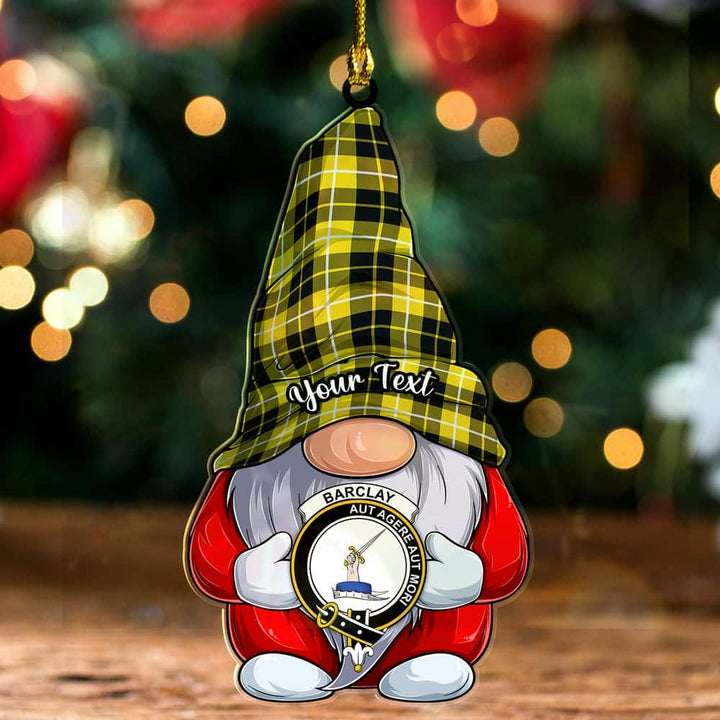 Scottish Barclay Clan Crest Tartan Christmas Gnome Ornament Custom Personalized Tartan Plaid 2