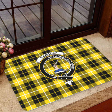 Scottish Barclay Clan Crest Tartan Door Mat Tartan Plaid 1