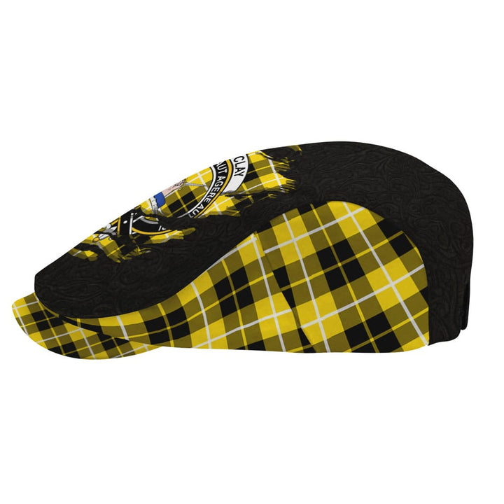 Scottish Barclay Clan Crest Tartan Flat Cap - Scratch Style Tartan Plaid 3