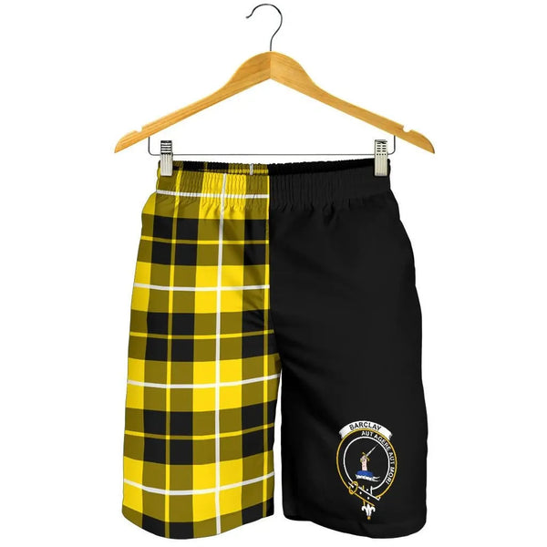 Scottish Barclay Clan Crest Tartan Half of Me Men's Shorts