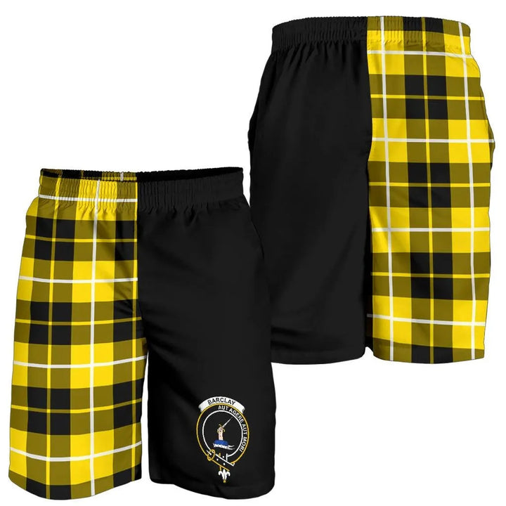 Scottish Barclay Clan Crest Tartan Half of Me Men's Shorts