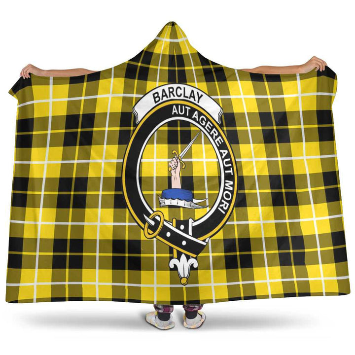 Scottish Barclay Clan Crest Tartan Hooded Blanket Tartan Plaid 1