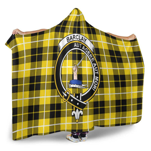 Scottish Barclay Clan Crest Tartan Hooded Blanket Tartan Plaid 2