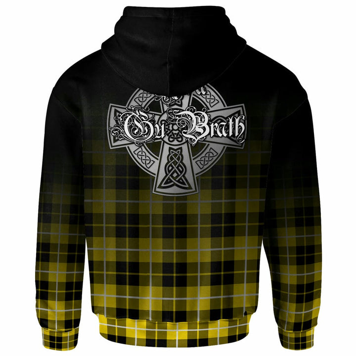 Scottish Barclay Clan Crest Tartan Hoodie - Alba Gu Brath Family Crest Celtic Inspired Back Side Tartan Plaid
