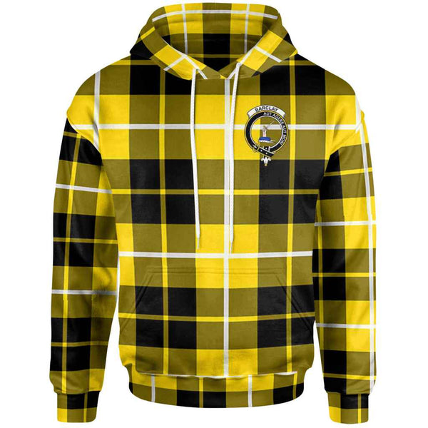 Scottish Barclay Clan Crest Tartan Hoodie Front Side Tartan Plaid