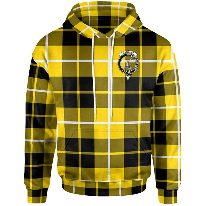 Scottish Barclay Clan Crest Tartan Hoodie Front Side Tartan Plaid