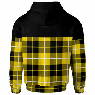 Scottish Barclay Clan Crest Tartan Hoodie - Horizontal Style Back Side Tartan Plaid