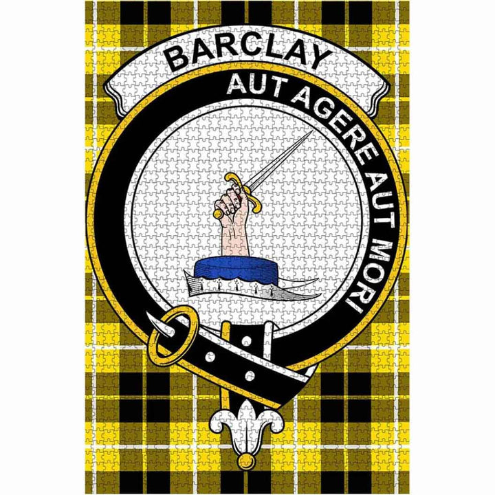 Scottish Barclay Clan Crest Tartan Jigsaw Puzzle 1