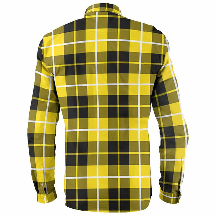Scottish Barclay Clan Crest Tartan Long Sleeve Shirt Back Side Tartan Plaid