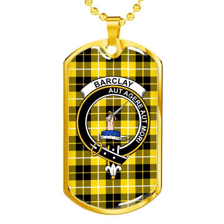 Scottish Barclay Clan Crest Tartan Military Dog Tag Necklace Tartan Plaid 2
