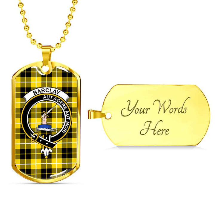 Scottish Barclay Clan Crest Tartan Military Dog Tag Necklace Tartan Plaid 4