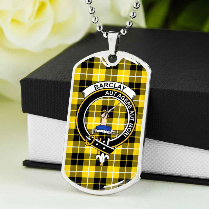 Scottish Barclay Clan Crest Tartan Military Dog Tag Necklace Tartan Plaid 5