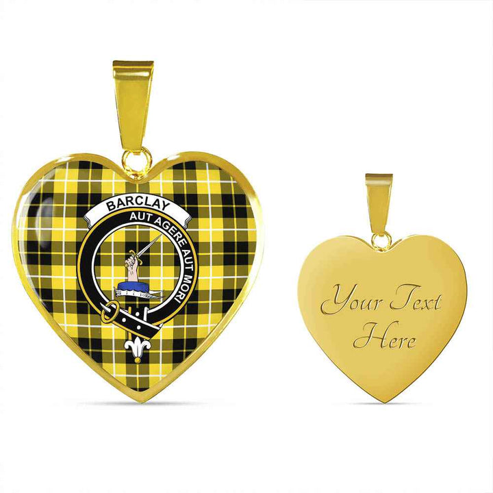 Scottish Barclay Clan Crest Tartan Necklace Heart Tartan Plaid 4