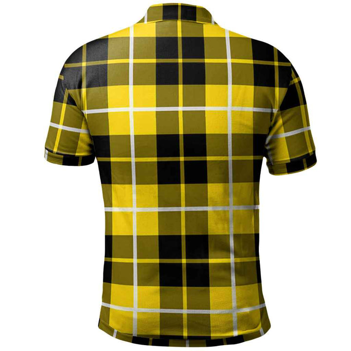 Scottish Barclay Clan Crest Tartan Polo Shirt Back Side Tartan Plaid