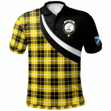 Scottish Barclay Clan Crest Tartan Polo Shirt - Scotland Forever Style Front Side Tartan Plaid