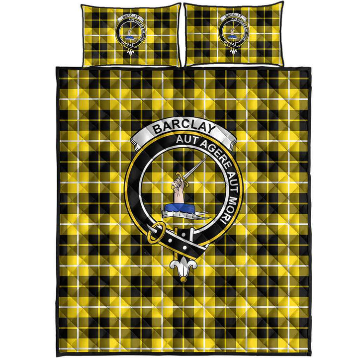 Scottish Barclay Clan Crest Tartan Quilt Bed Set Tartan Plaid 1