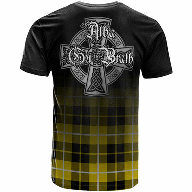 Scottish Barclay Clan Crest Tartan T-Shirt - Alba Gu Brath Family Crest Celtic Inspired Back Side Tartan Plaid