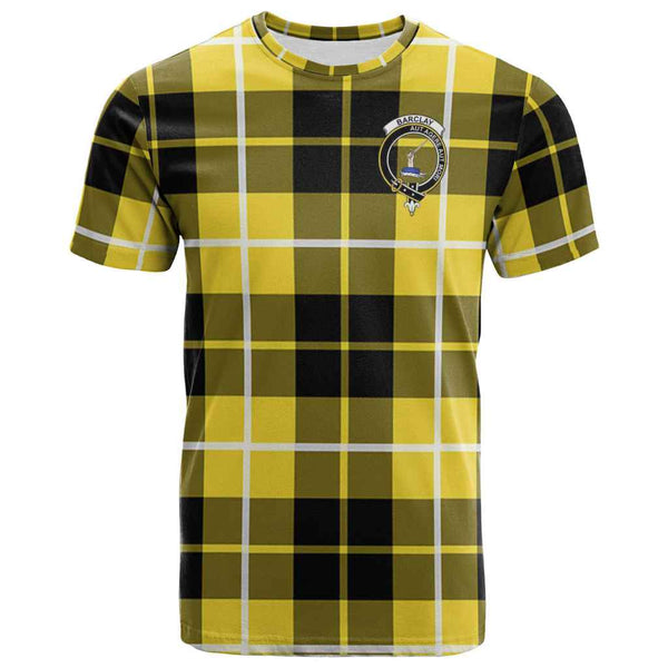 Scottish Barclay Clan Crest Tartan T-Shirt Front Side Tartan Plaid