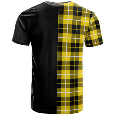 Scottish Barclay Clan Crest Tartan T-Shirt Half in Me Back Side Tartan Plaid