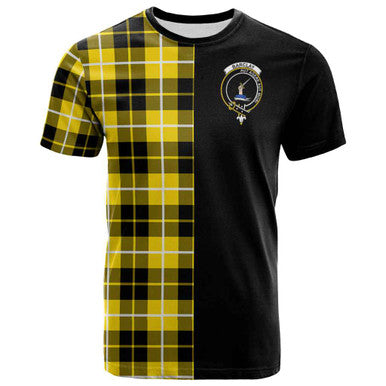 Scottish Barclay Clan Crest Tartan T-Shirt Half in Me Front Side Tartan Plaid