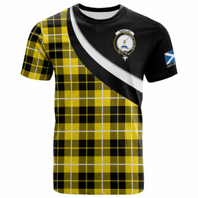 Scottish Barclay Clan Crest Tartan T-Shirt - Scotland Forever Style Front Side Tartan Plaid