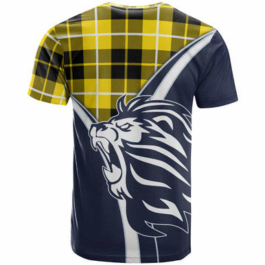 Scottish Barclay Clan Crest Tartan T-Shirt - Bend Style Back Side Tartan Plaid