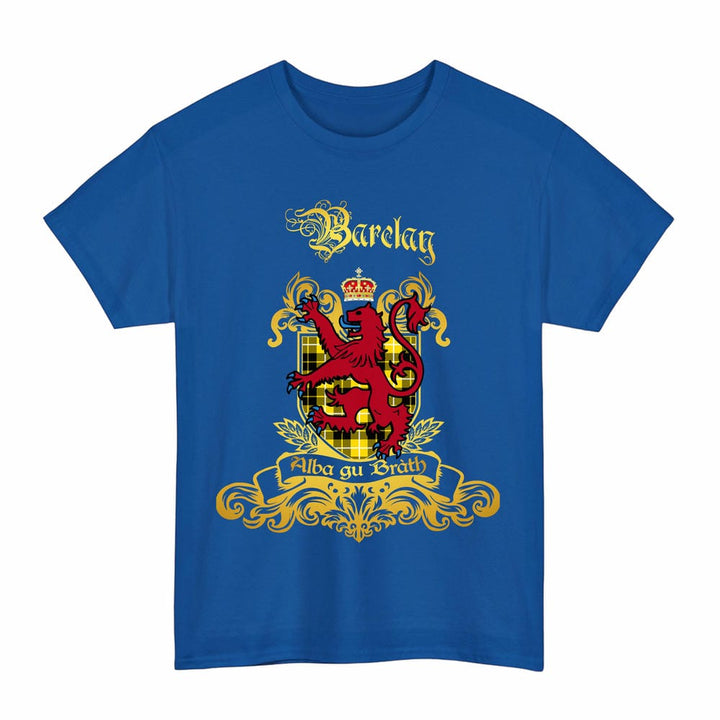 Scottish Barclay Clan Tartan Lion Rampant of Scotland T-Shirt Tartan Plaid Royal Color