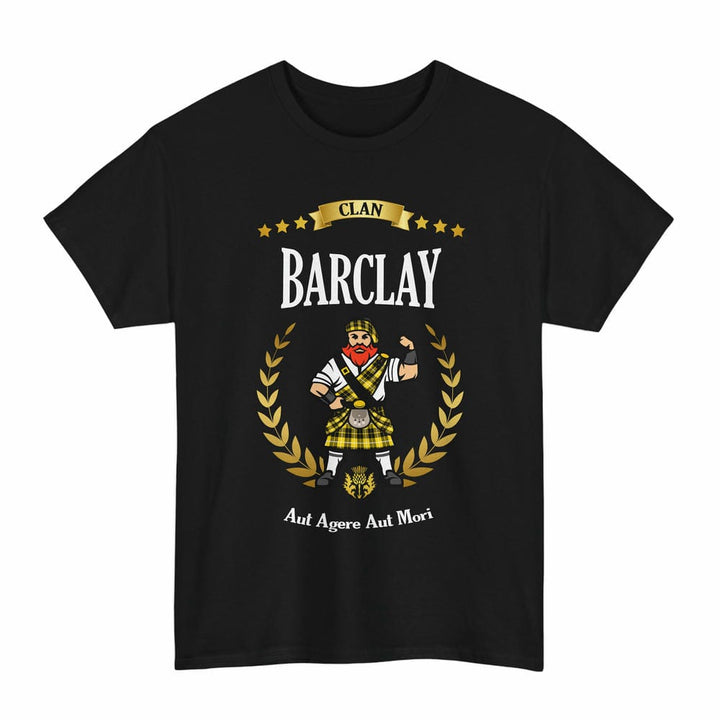 Scottish Barclay Clan Tartan T-Shirt - Motto Scotsman Tartan Plaid Black Color
